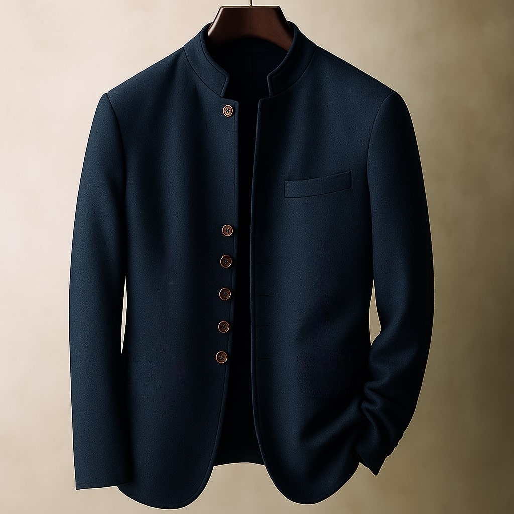 Men's Wool Stand-Collar Jacket