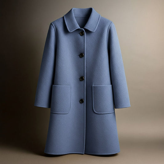 Men's Virgin Wool Straight-Cut Coat