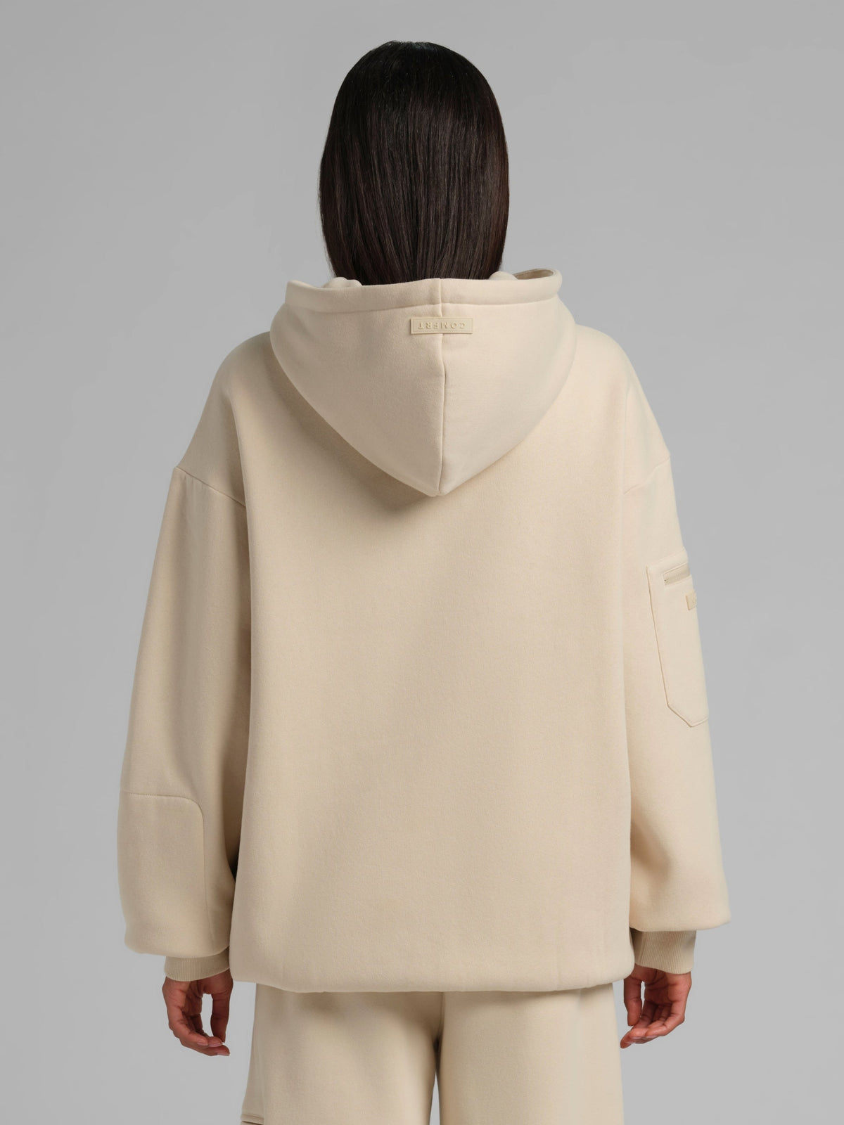 Unisex Fleece Travel Hoodie With Eye Mask