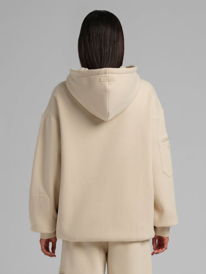 Unisex Fleece Travel Hoodie With Eye Mask