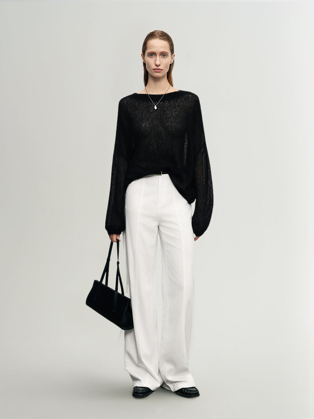 Women's Cashmere-Silk Relaxed Pullover Sweater