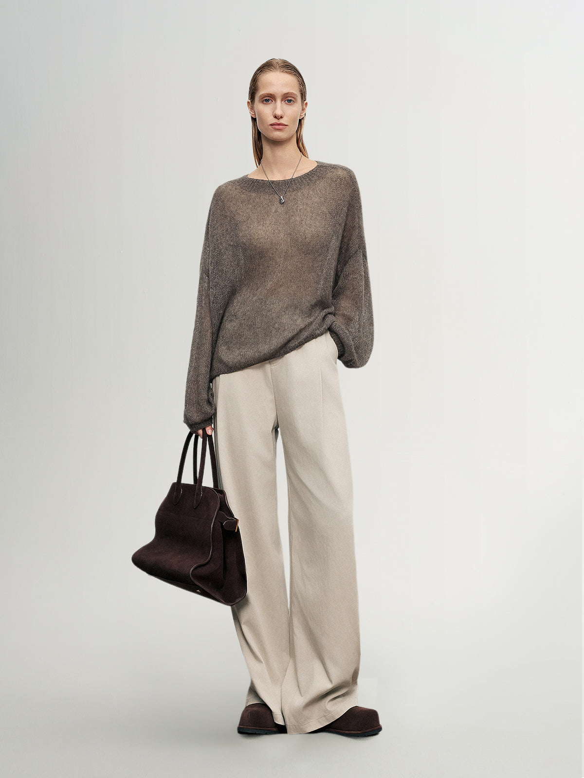 Women's Cashmere-Silk Relaxed Pullover Sweater