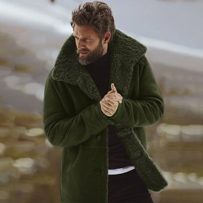 Men's Shearling-Lined Overcoat