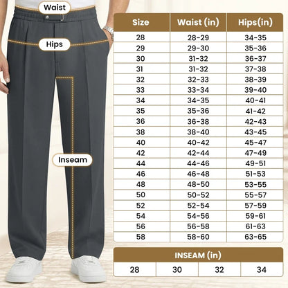 Men's Pull-On Straight-Leg Comfort Pants