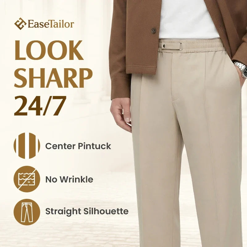Men's Pull-On Straight-Leg Comfort Pants