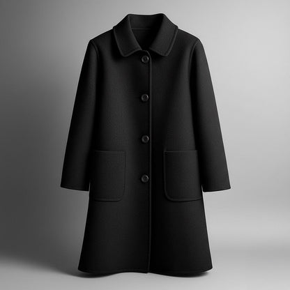 Men's Virgin Wool Straight-Cut Coat