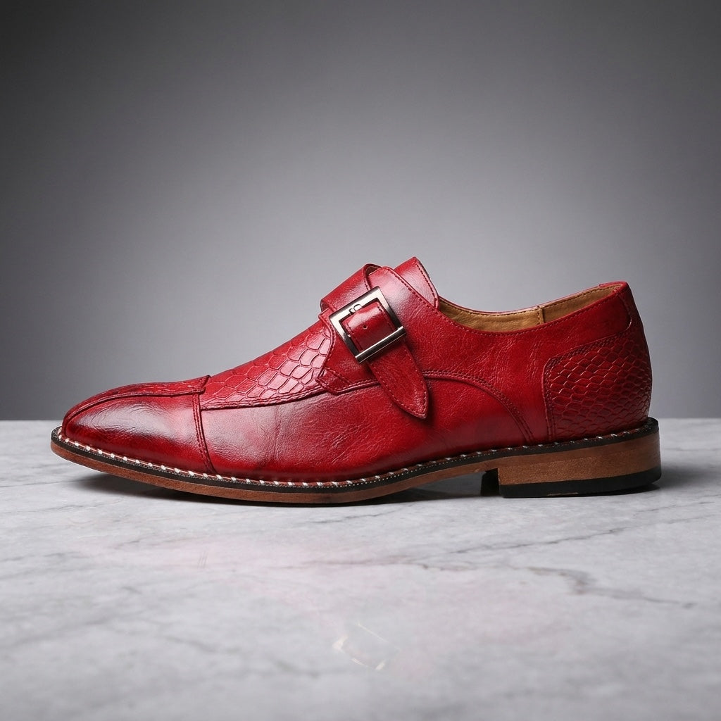 Men's Leather Monk Strap Dress Shoes