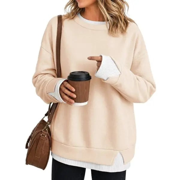 Women's Ribbed-Panel Layered-Look Sweatshirt