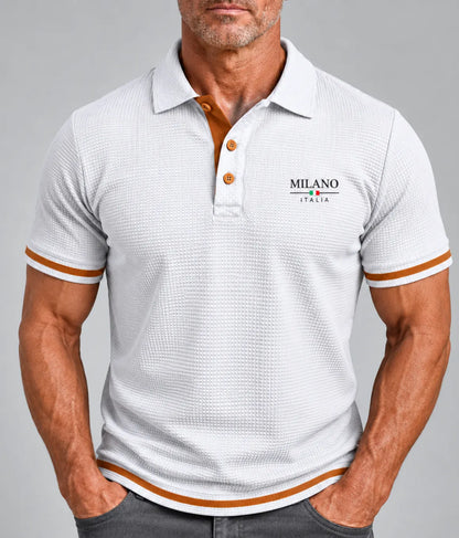 Men's Textured Polo Shirt