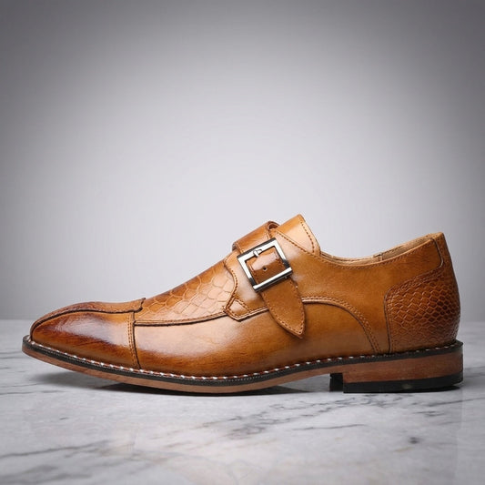 Men's Leather Monk Strap Dress Shoes