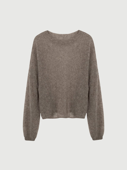 Women's Cashmere-Silk Relaxed Pullover Sweater