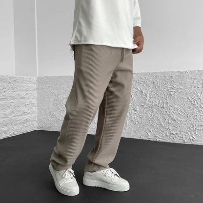 Men's Ribbed Knit Relaxed-Fit Pants