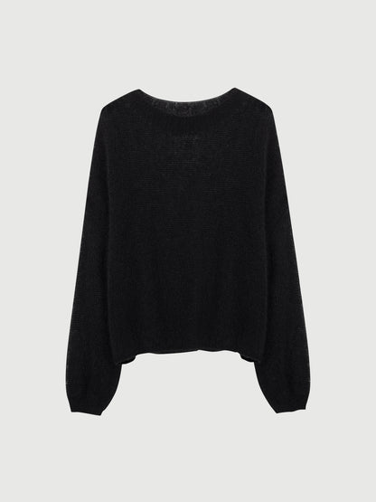 Women's Cashmere-Silk Relaxed Pullover Sweater