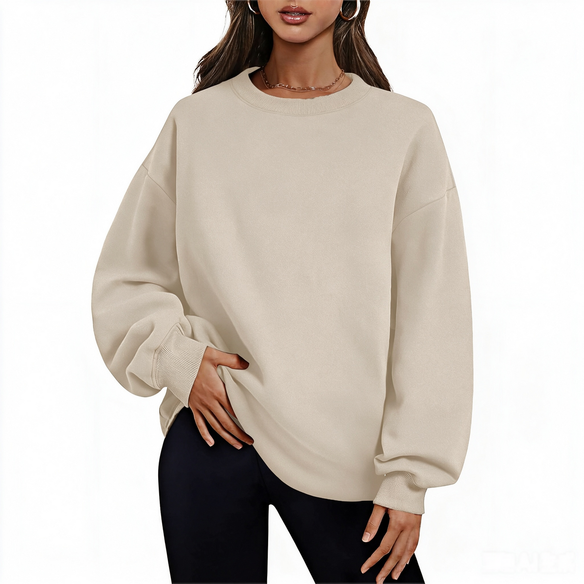 Women's Fleece-Lined Thickened Sweatshirt