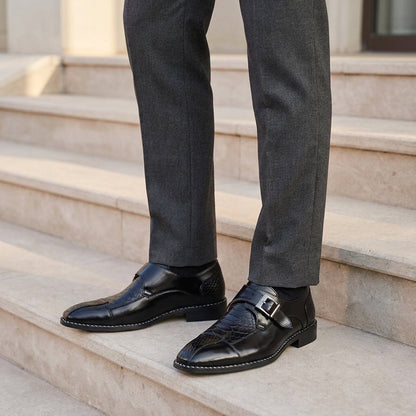 Men's Leather Monk Strap Dress Shoes
