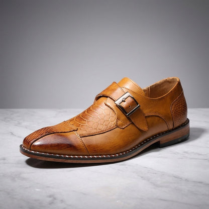 Men's Leather Monk Strap Dress Shoes