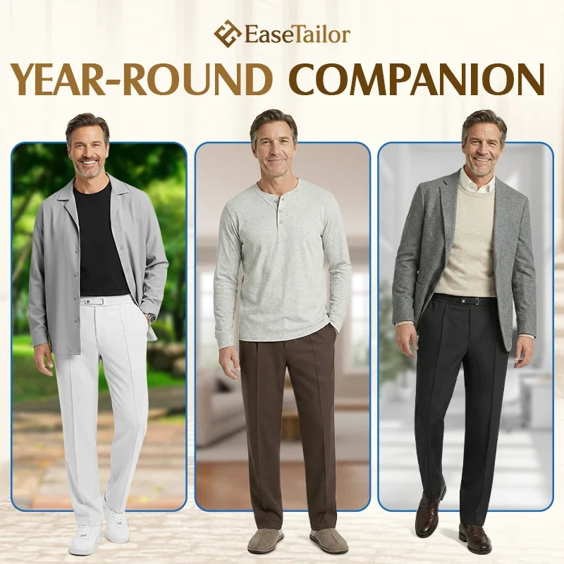 Men's Pull-On Straight-Leg Comfort Pants