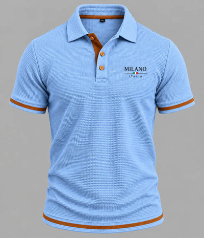Men's Textured Polo Shirt