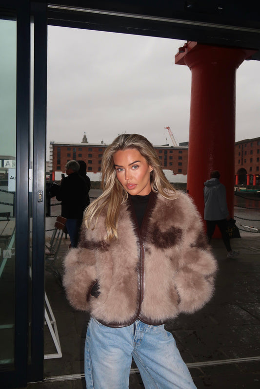 Women's Vegan Fur Bomber Jacket