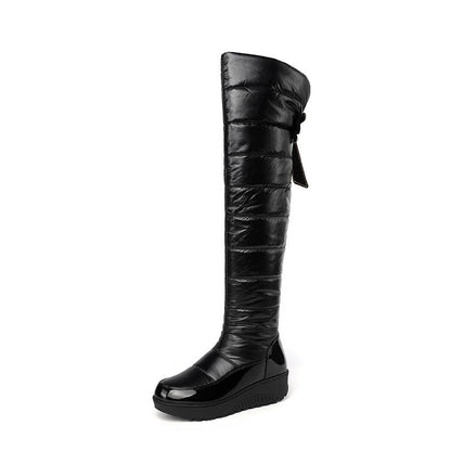 Women's Bow-Detail Plush-Lined Over-The-Knee Boots