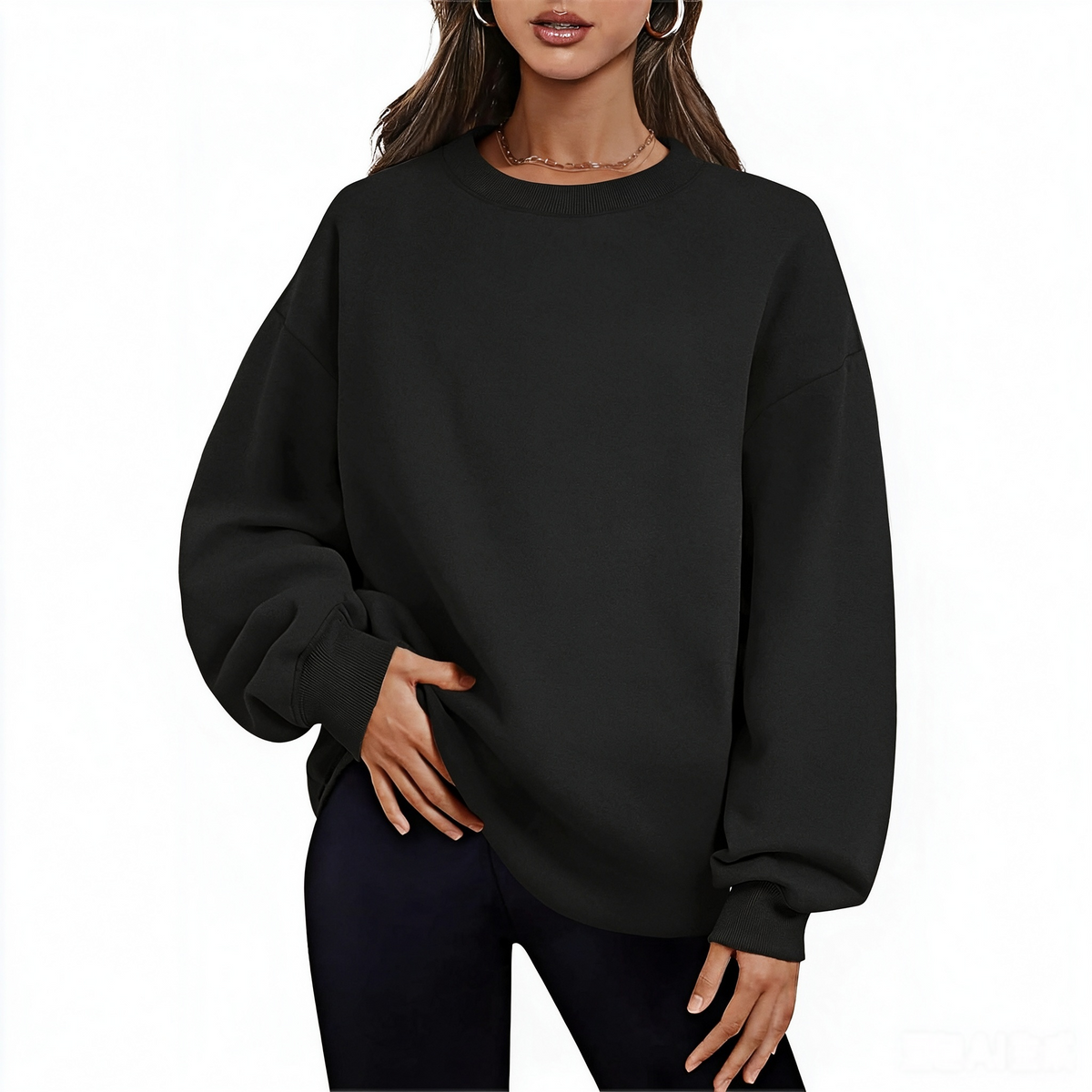 Women's Fleece-Lined Thickened Sweatshirt