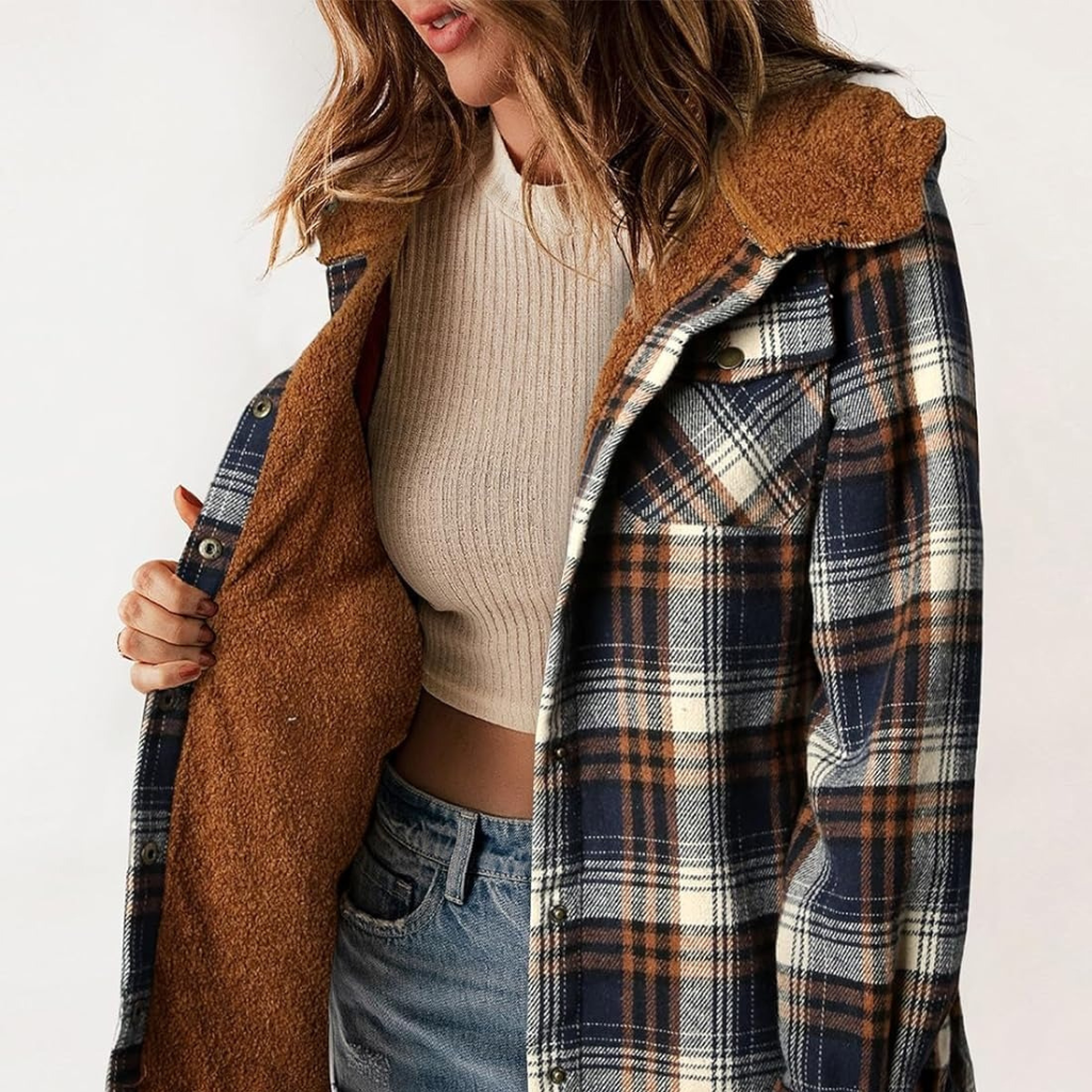 Unisex Teddy Bear Flannel Jacket