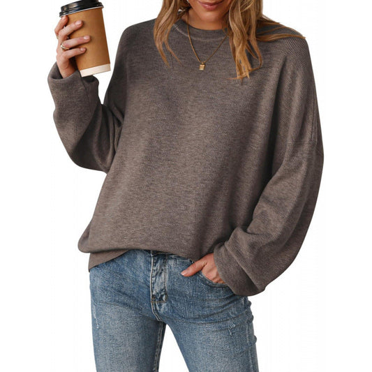Women's Modal Loose-Fit Crew-Neck Sweater