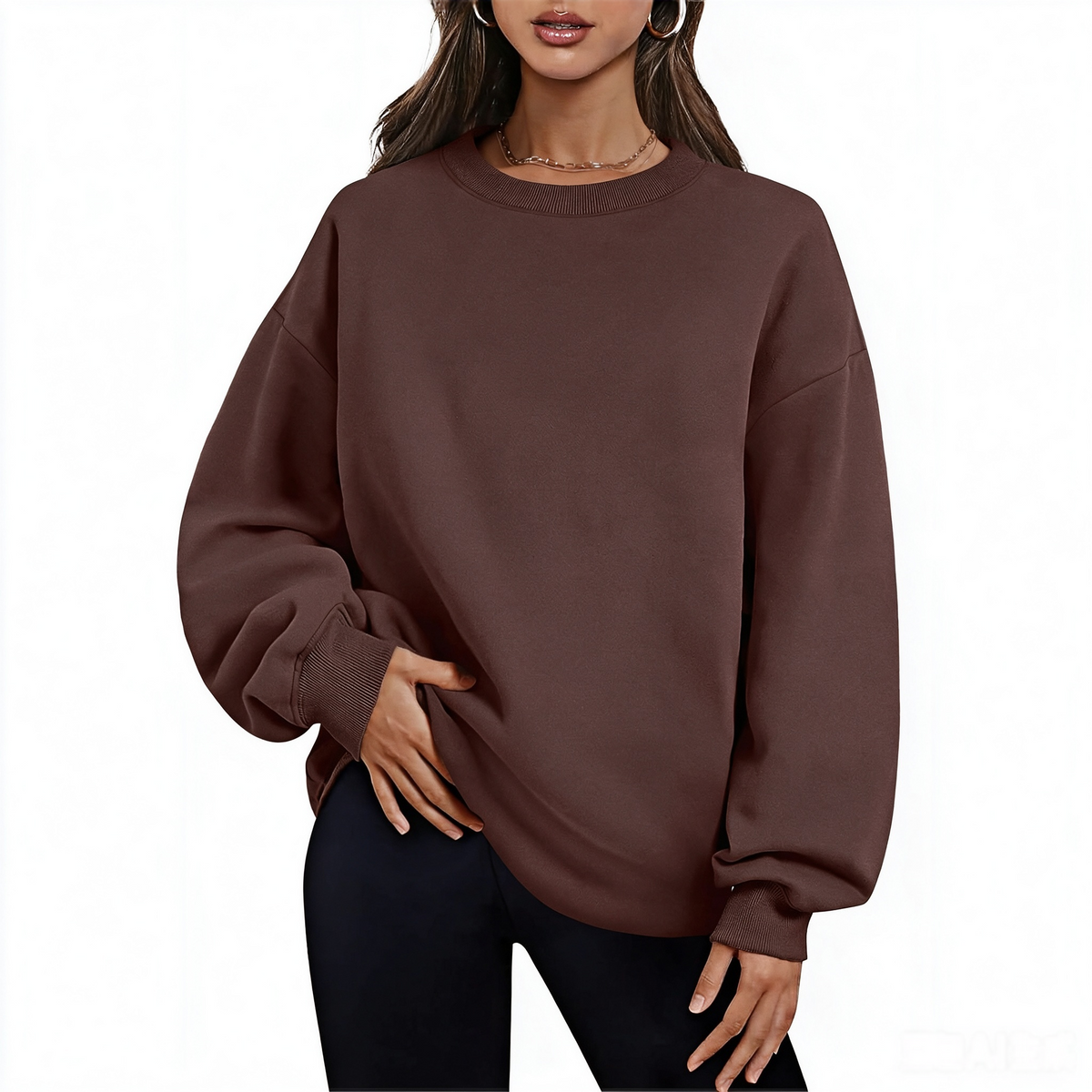 Women's Fleece-Lined Thickened Sweatshirt