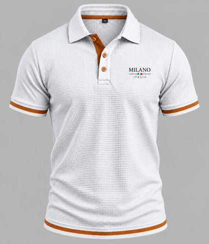 Men's Textured Polo Shirt