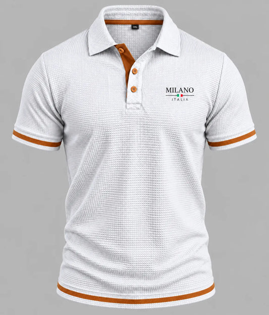 Men's Textured Polo Shirt