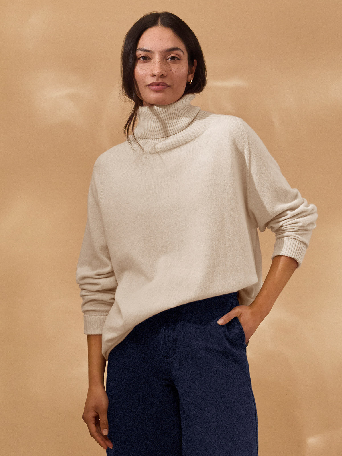 Unisex Wool Roll Neck Sweater