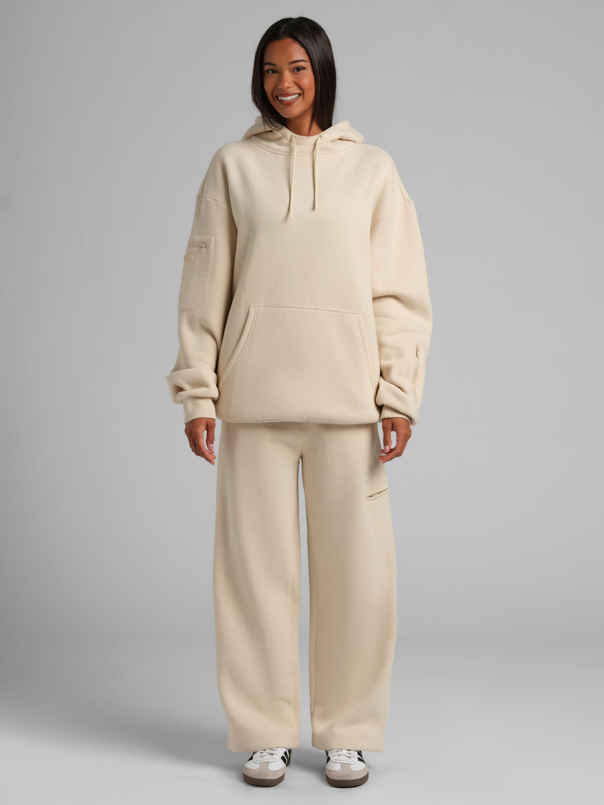 Unisex Fleece Travel Hoodie With Eye Mask