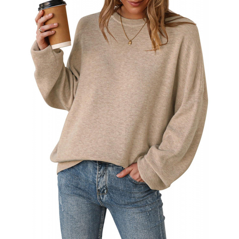 Women's Modal Loose-Fit Crew-Neck Sweater
