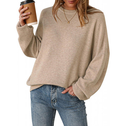 Women's Modal Loose-Fit Crew-Neck Sweater