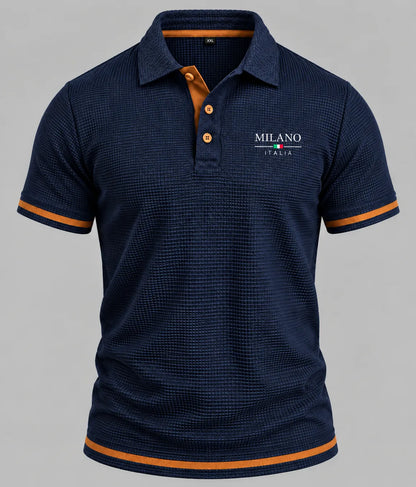 Men's Textured Polo Shirt