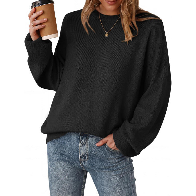 Women's Modal Loose-Fit Crew-Neck Sweater