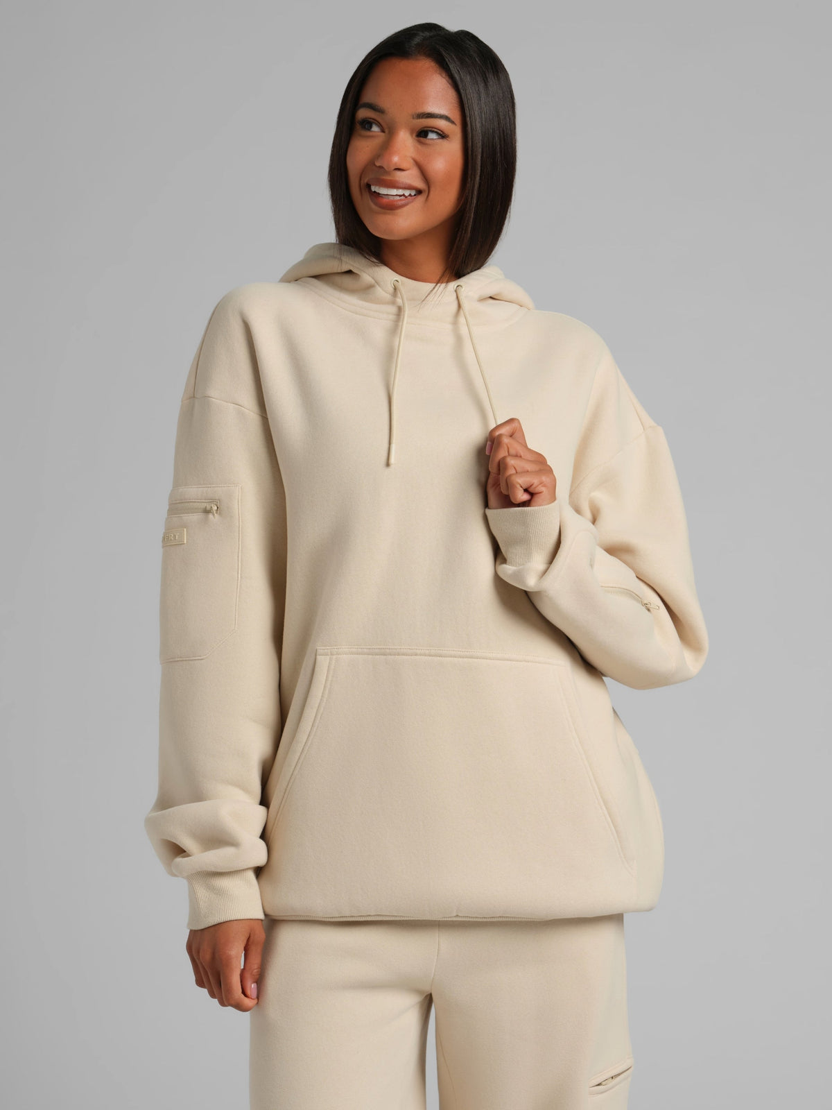 Unisex Fleece Travel Hoodie With Eye Mask