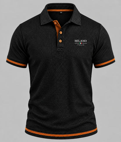 Men's Textured Polo Shirt