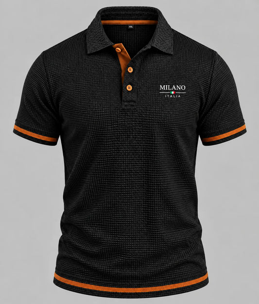 Men's Textured Polo Shirt