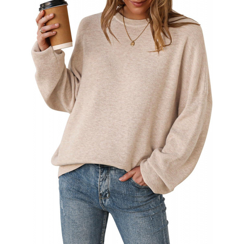 Women's Modal Loose-Fit Crew-Neck Sweater