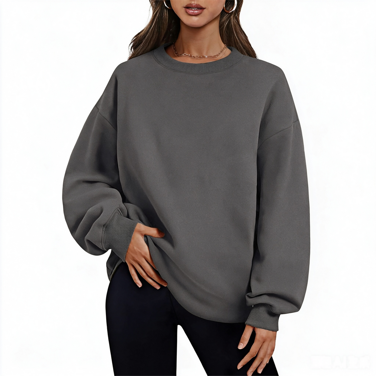 Women's Fleece-Lined Thickened Sweatshirt