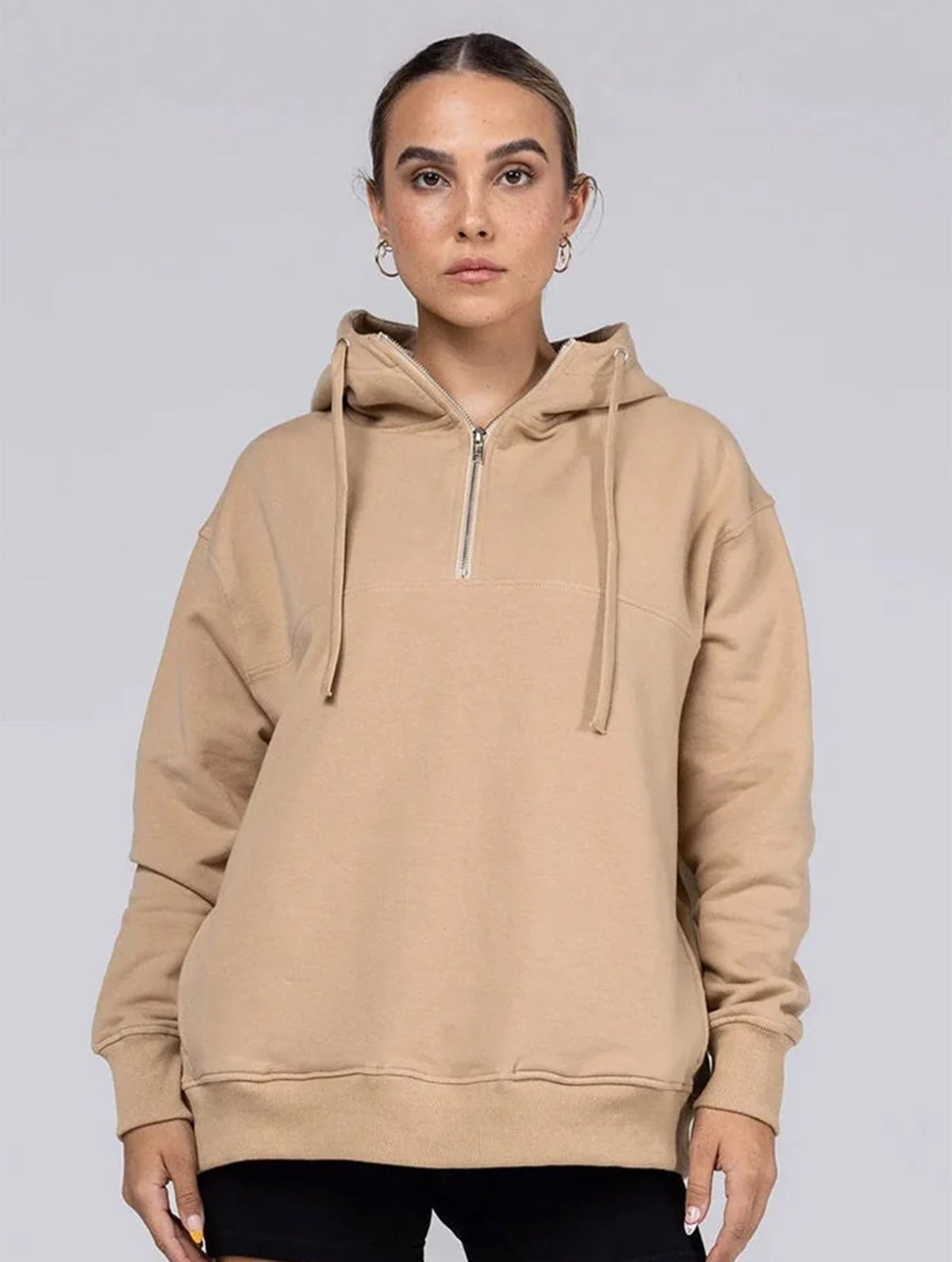 Unisex Organic Cotton Half-Zip Hoodie