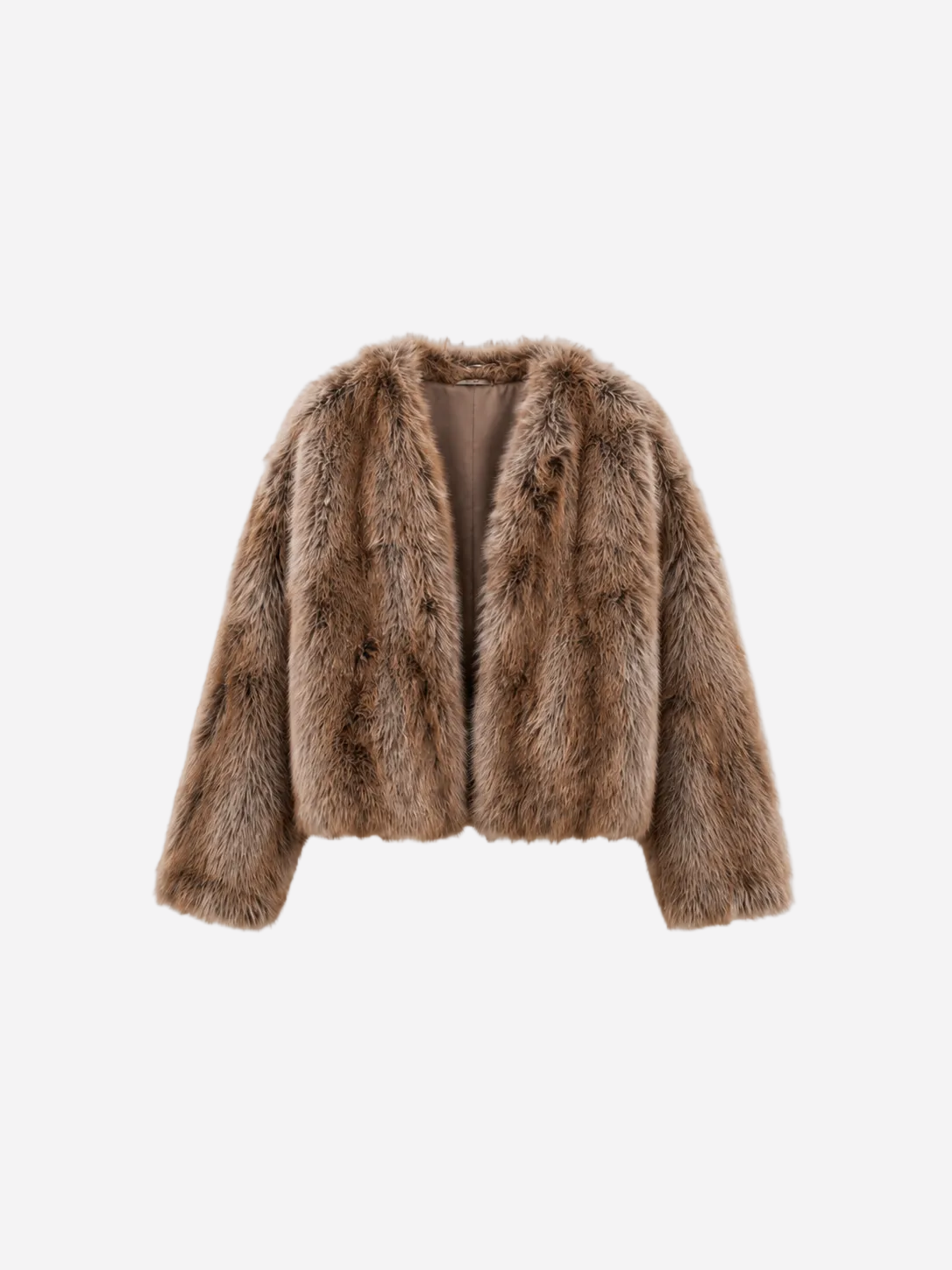 Women's Cropped Vegan Fur Jacket