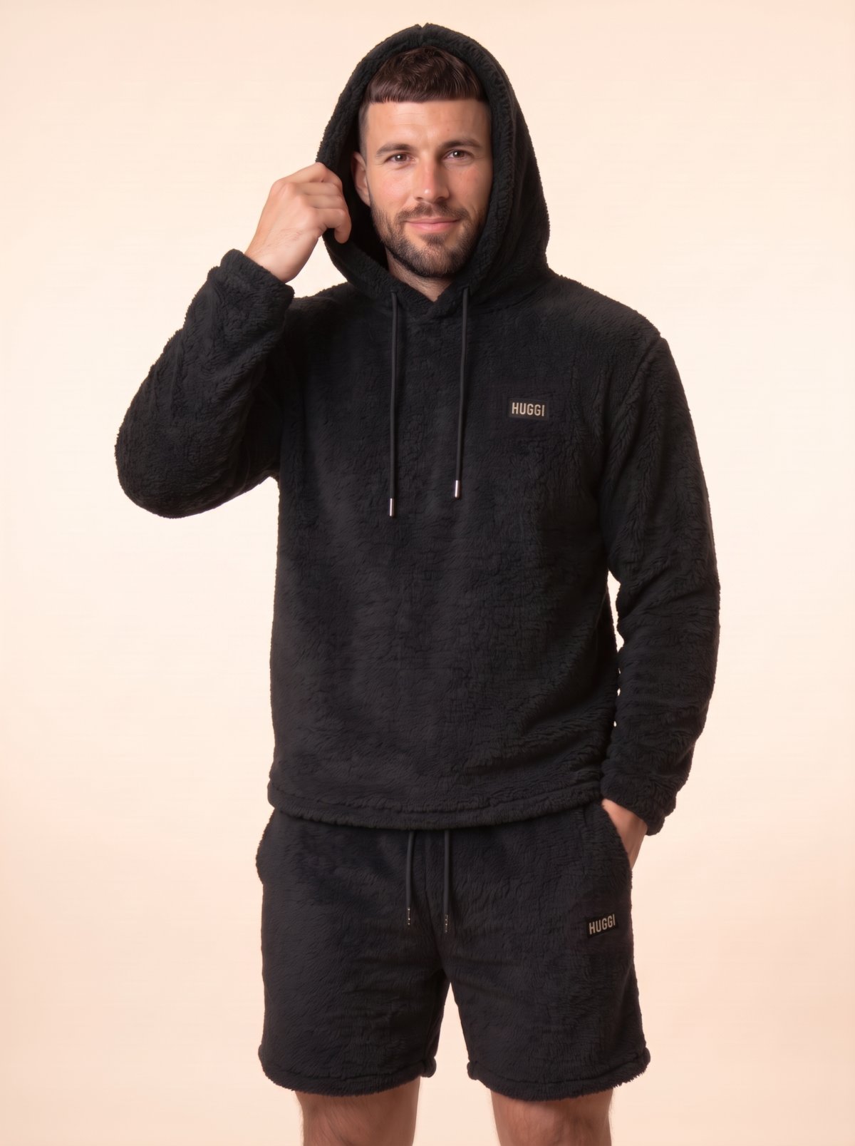 Women's Plush Fleece Hoodie & Shorts Set
