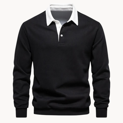 Men's Fleece Polo Sweatshirt