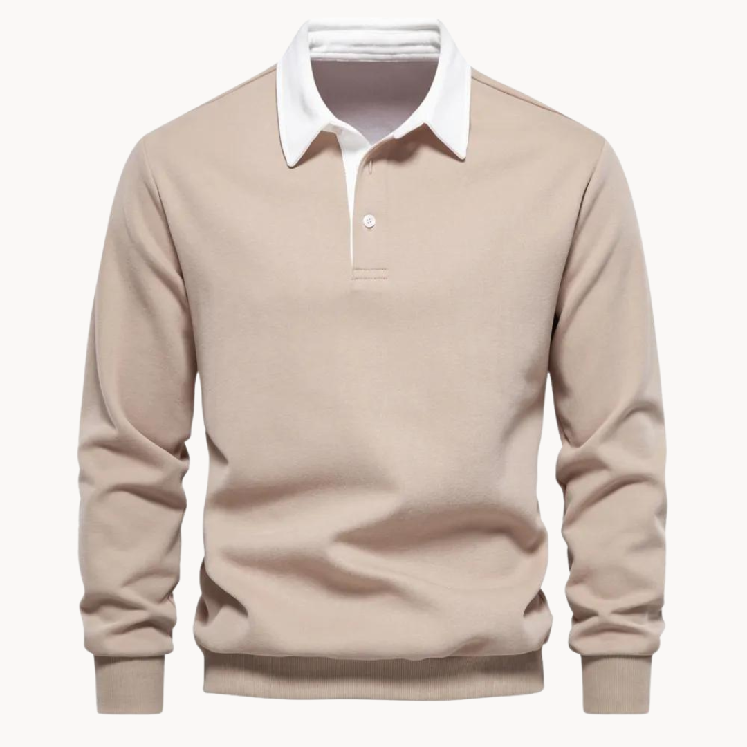 Men's Fleece Polo Sweatshirt