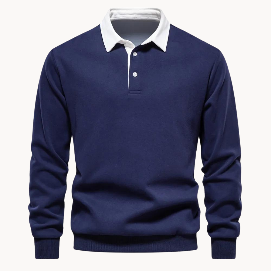 Men's Fleece Polo Sweatshirt