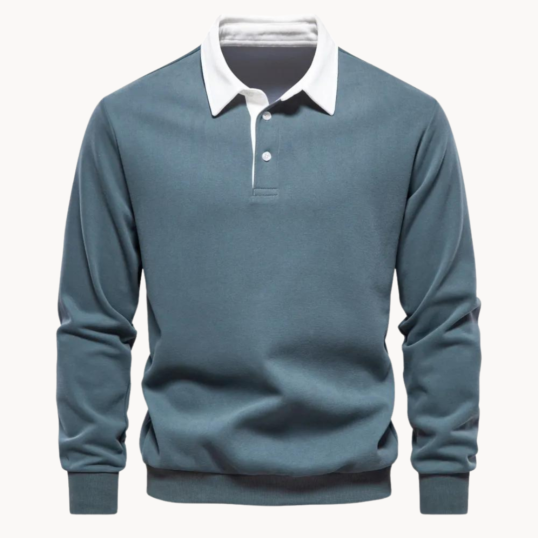 Men's Fleece Polo Sweatshirt
