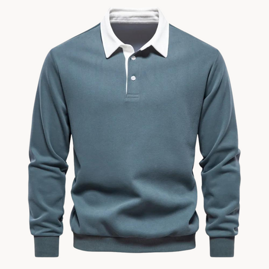 Men's Fleece Polo Sweatshirt