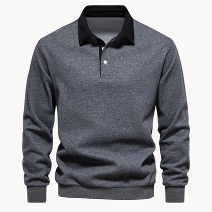 Men's Fleece Polo Sweatshirt